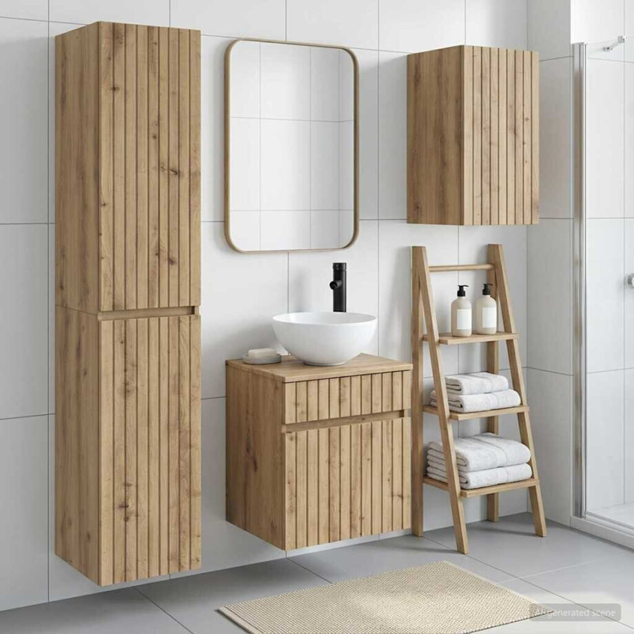 vidaXL Badkamermeubelset 3 st Artisanaal eiken 33 x 34,5 x 160 cm vidaXL Badkamermeubelset 3 st Artisanaal eiken 33 x 34,5 x 160 cm afbeelding 1