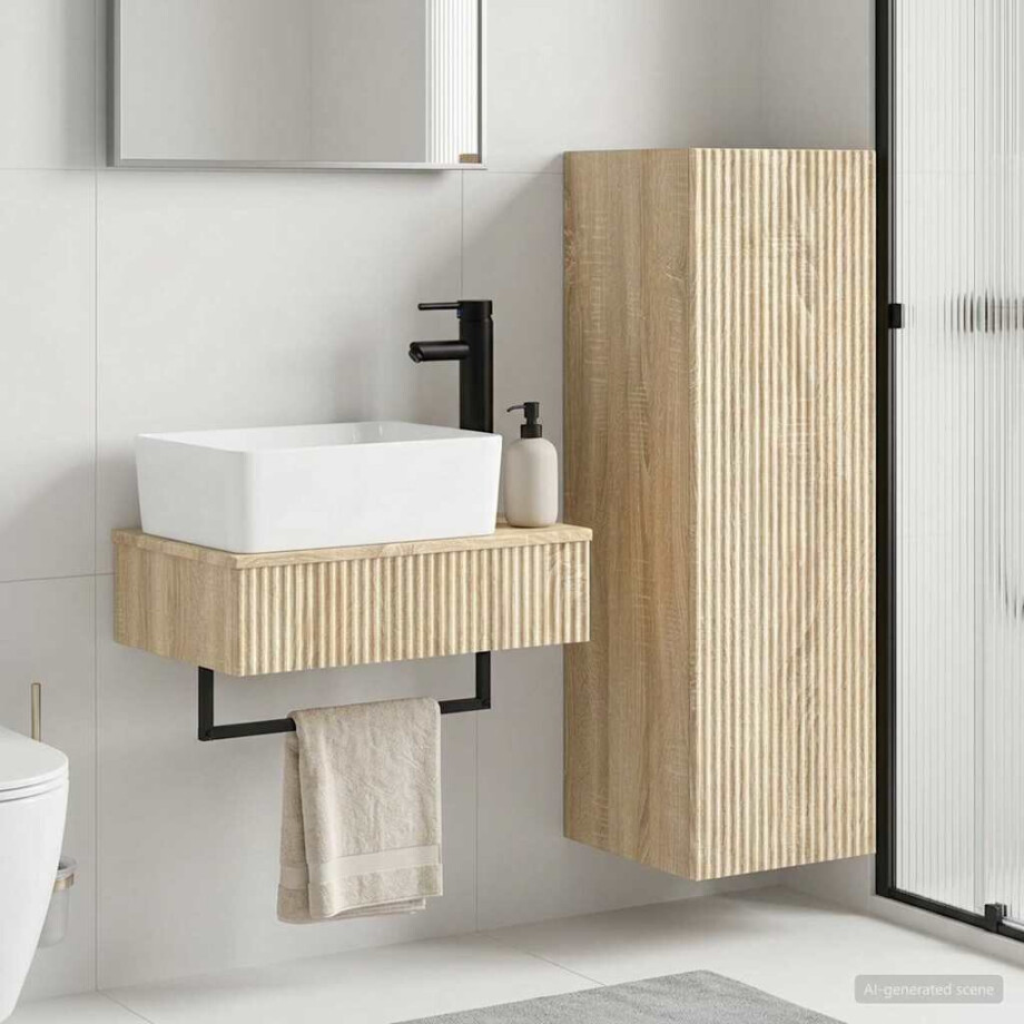 vidaXL Badkamermeubelset 2 st Sonoma Eiken 33 x 34,5 x 100 cm vidaXL Badkamermeubelset 2 st Sonoma Eiken 33 x 34,5 x 100 cm afbeelding 1