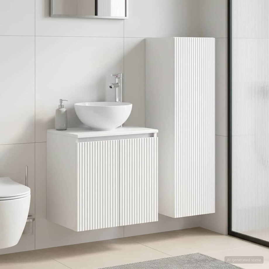vidaXL Badkamermeubelset 2 st Wit 33 x 34,5 x 100 cm Bewerkt hout vidaXL Badkamermeubelset 2 st Wit 33 x 34,5 x 100 cm Bewerkt hout afbeelding 1