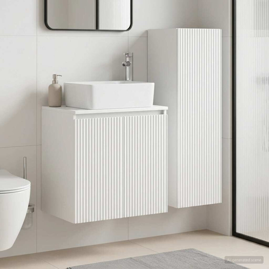 vidaXL Badkamermeubelset 2 st Wit 33 x 34,5 x 100 cm Bewerkt hout vidaXL Badkamermeubelset 2 st Wit 33 x 34,5 x 100 cm Bewerkt hout afbeelding 1