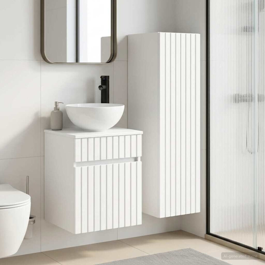 vidaXL Badkamermeubelset 2 st Wit 33 x 34,5 x 100 cm Bewerkt hout vidaXL Badkamermeubelset 2 st Wit 33 x 34,5 x 100 cm Bewerkt hout afbeelding 1
