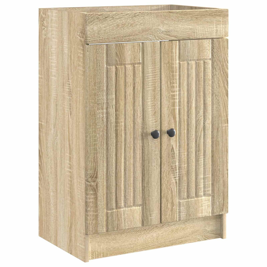vidaXL Badkamer onder wastafel kast Sonoma Eiken 56 x 37,5 x 81 cm afbeelding 1