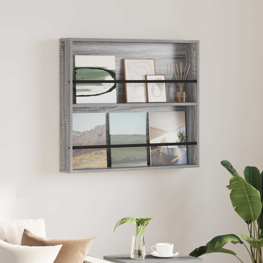 vidaXL Tijdschrift Rek Grijs Sonoma 80 x 12 x 70 cm Bewerkt hout vidaXL Tijdschrift Rek Grijs Sonoma 80 x 12 x 70 cm Bewerkt hout afbeelding 1