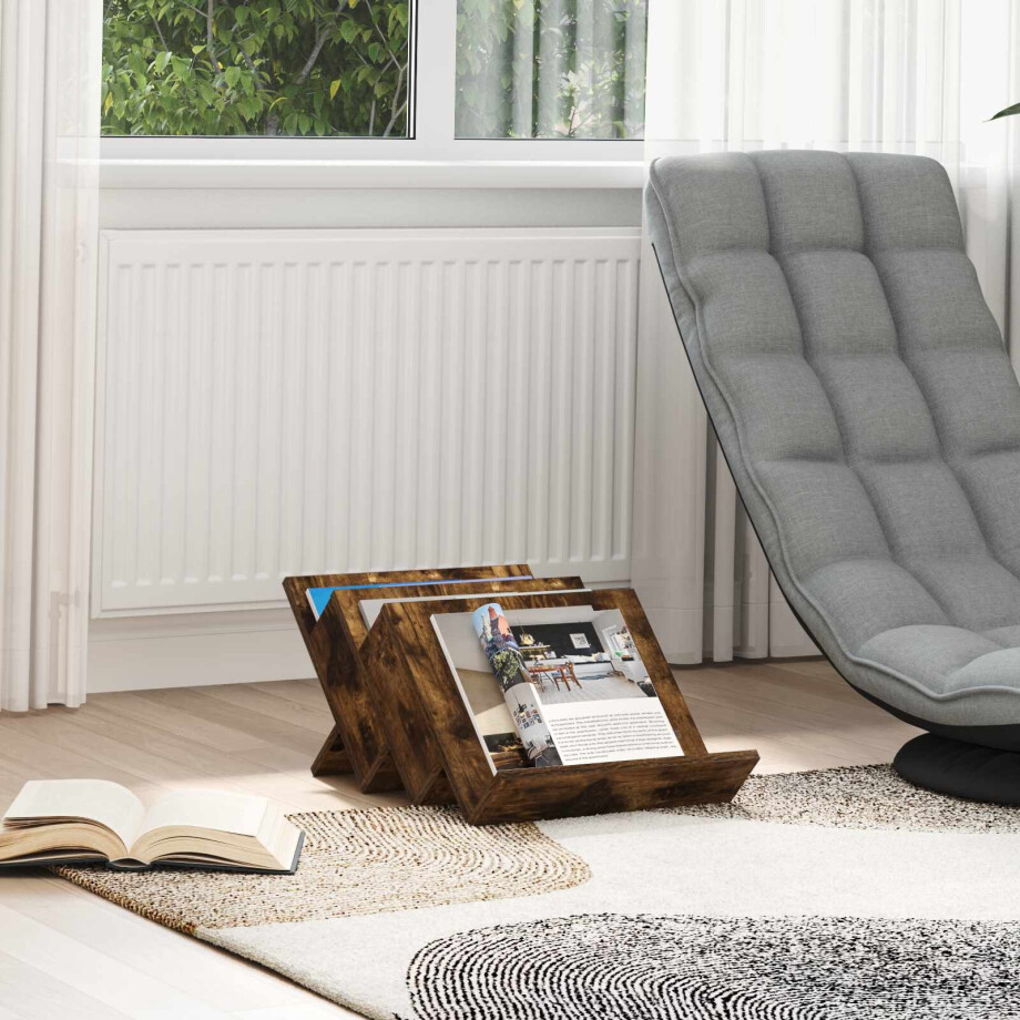 vidaXL Bijzetkast Gerookt eiken 57,5 x 40 x 42 cm Bewerkt hout vidaXL Bijzetkast Gerookt eiken 57,5 x 40 x 42 cm Bewerkt hout afbeelding 1