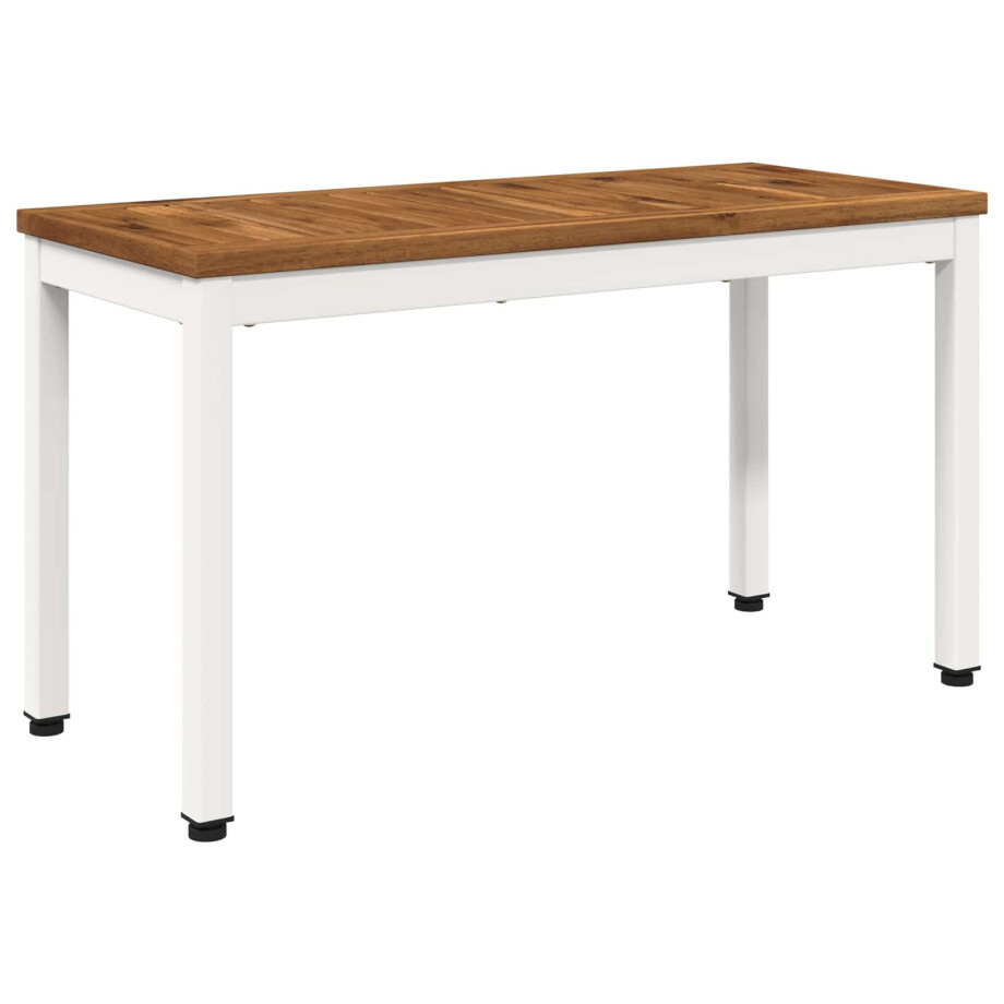 vidaXL Tuinbank 80,5 x 35 x 45 cm Massief Acaciahout Natuurlijk en Wit vidaXL Tuinbank 80,5 x 35 x 45 cm Massief Acaciahout Natuurlijk en Wit afbeelding 1
