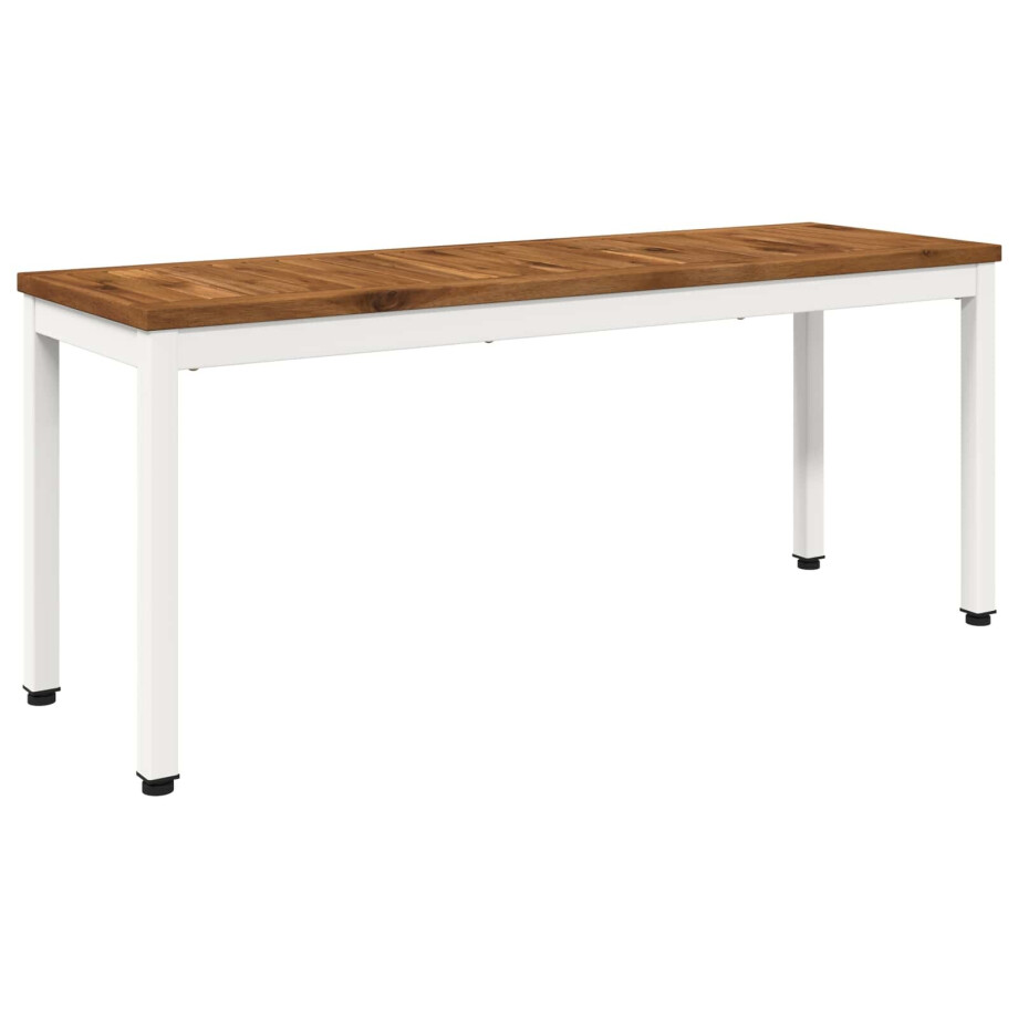 vidaXL Tuinbank 108,5 x 35 x 45 cm Massief Acaciahout Rechthoekig afbeelding 1