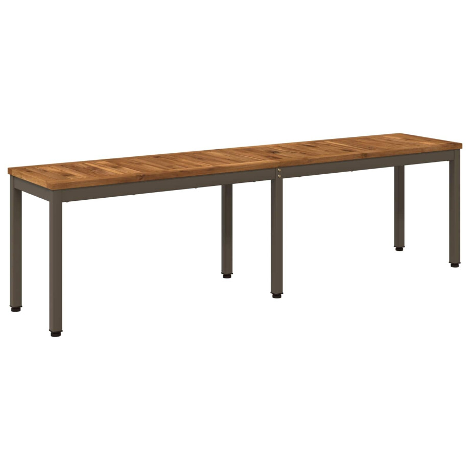 vidaXL Tuinbank 161 x 35 x 45 cm Massief Acaciahout Rechthoekig afbeelding 1