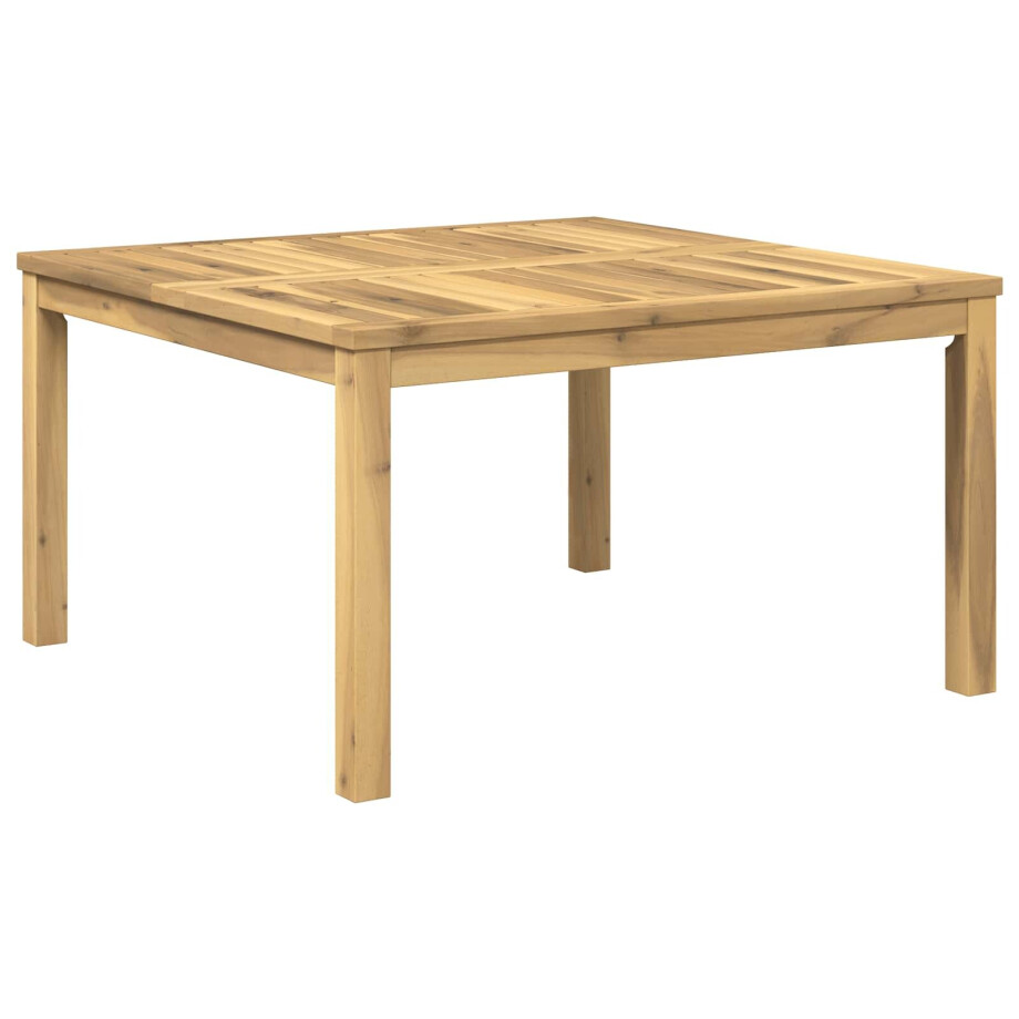 vidaXL Salontafel Wit 80 x 80,5 x 45 cm Massief Acaciahout afbeelding 1