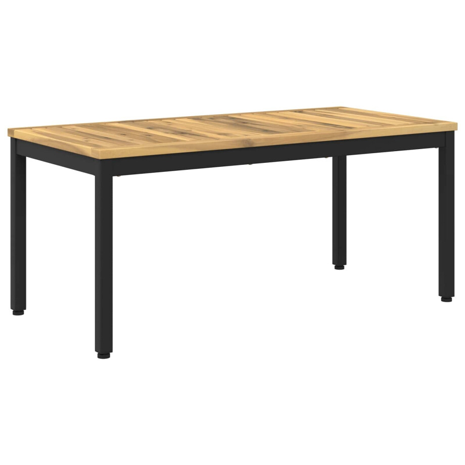 vidaXL Salontafel Wit en zwart 50 x 100,5 x 45 cm Massief Acaciahout vidaXL Salontafel Wit en zwart 50 x 100,5 x 45 cm Massief Acaciahout afbeelding 1