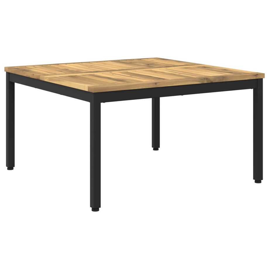 vidaXL Salontafel Wit en zwart 80 x 80,5 x 45 cm Massief Acaciahout vidaXL Salontafel Wit en zwart 80 x 80,5 x 45 cm Massief Acaciahout afbeelding 1