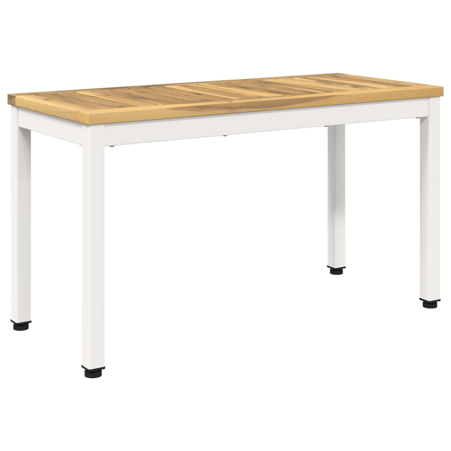 vidaXL Tuinbank 80,5 x 35 x 45 cm Massief Acaciahout Wit Rechthoekig vidaXL Tuinbank 80,5 x 35 x 45 cm Massief Acaciahout Wit Rechthoekig afbeelding 1