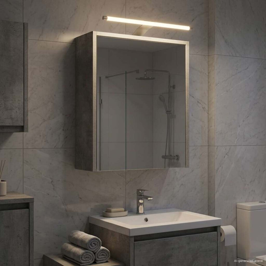 vidaXL Badkamer spiegelkast Beton Grijs 43 x 16 x 62.5 cm Bewerkt hout afbeelding 1