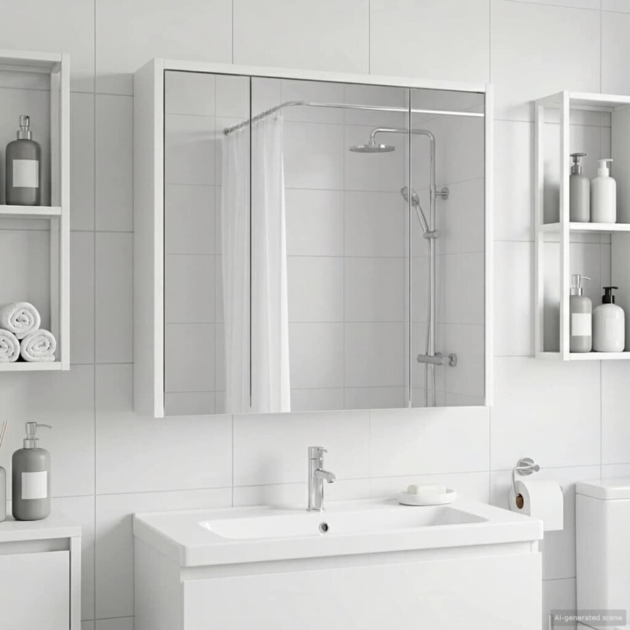 vidaXL Badkamer spiegelkast voor Wit 63,5 x 16 x 62,5 cm Bewerkt hout vidaXL Badkamer spiegelkast voor Wit 63,5 x 16 x 62,5 cm Bewerkt hout afbeelding 1