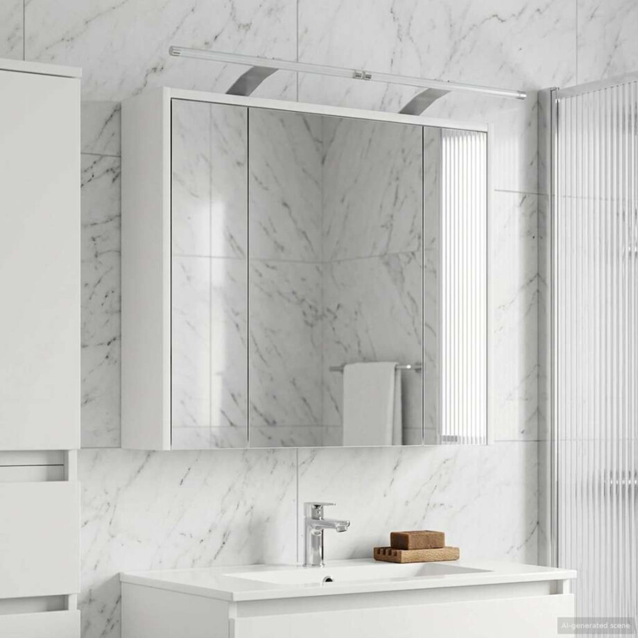 vidaXL Badkamer spiegelkast voor Wit 73,5 x 16 x 62,5 cm Bewerkt hout vidaXL Badkamer spiegelkast voor Wit 73,5 x 16 x 62,5 cm Bewerkt hout afbeelding 1