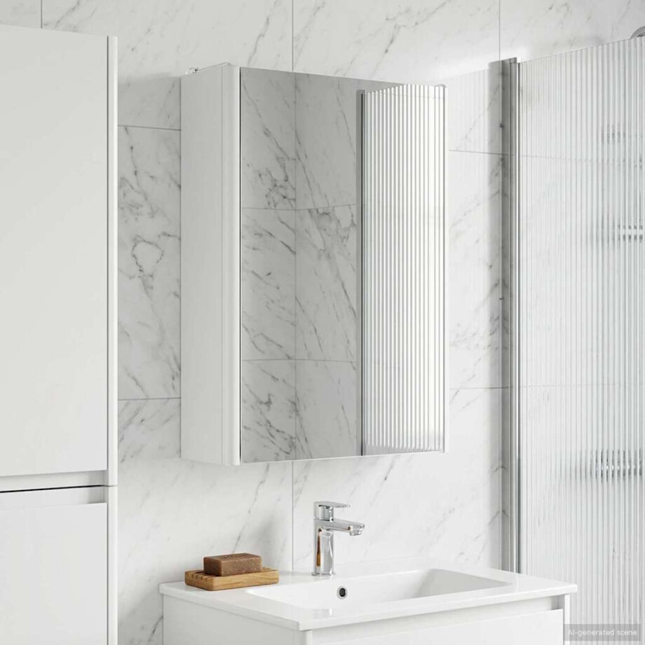 vidaXL Badkamer spiegelkast voor Wit 33 x 11,5 x 50 cm Bewerkt hout vidaXL Badkamer spiegelkast voor Wit 33 x 11,5 x 50 cm Bewerkt hout afbeelding 1