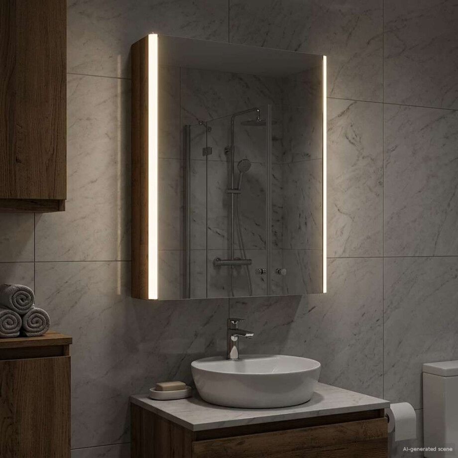 vidaXL Badkamer spiegelkast Oudhout 43 x 11,5 x 60,5 cm Bewerkt hout vidaXL Badkamer spiegelkast Oudhout 43 x 11,5 x 60,5 cm Bewerkt hout afbeelding 1