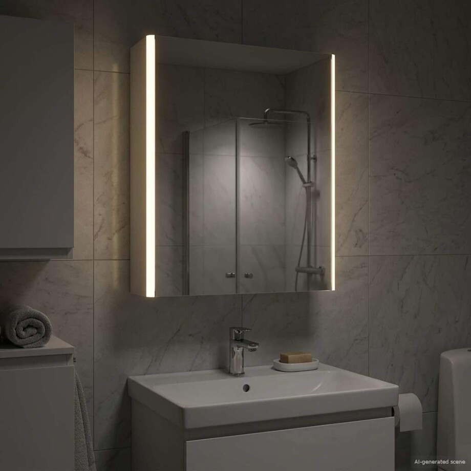 vidaXL Badkamer spiegelkast voor Wit 53,5 x 15,5 x 70 cm Bewerkt hout vidaXL Badkamer spiegelkast voor Wit 53,5 x 15,5 x 70 cm Bewerkt hout afbeelding 1