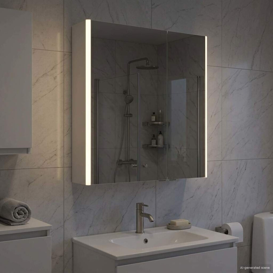 vidaXL Badkamer spiegelkast voor Wit 63,5 x 15,5 x 70 cm Bewerkt hout vidaXL Badkamer spiegelkast voor Wit 63,5 x 15,5 x 70 cm Bewerkt hout afbeelding 1