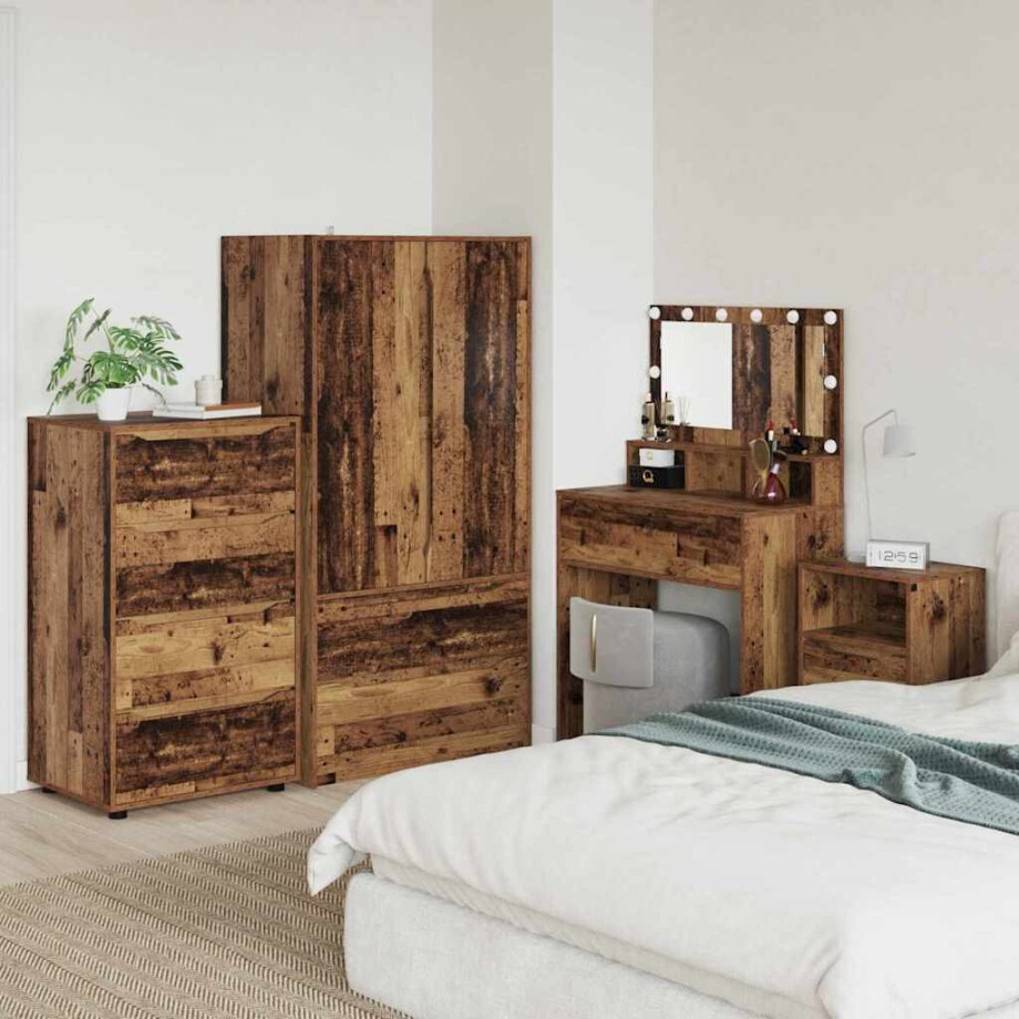 vidaXL Opslagkasten Oud Hout 60 x 48 x 105 cm Bewerkt hout vidaXL Opslagkasten Oud Hout 60 x 48 x 105 cm Bewerkt hout afbeelding 1