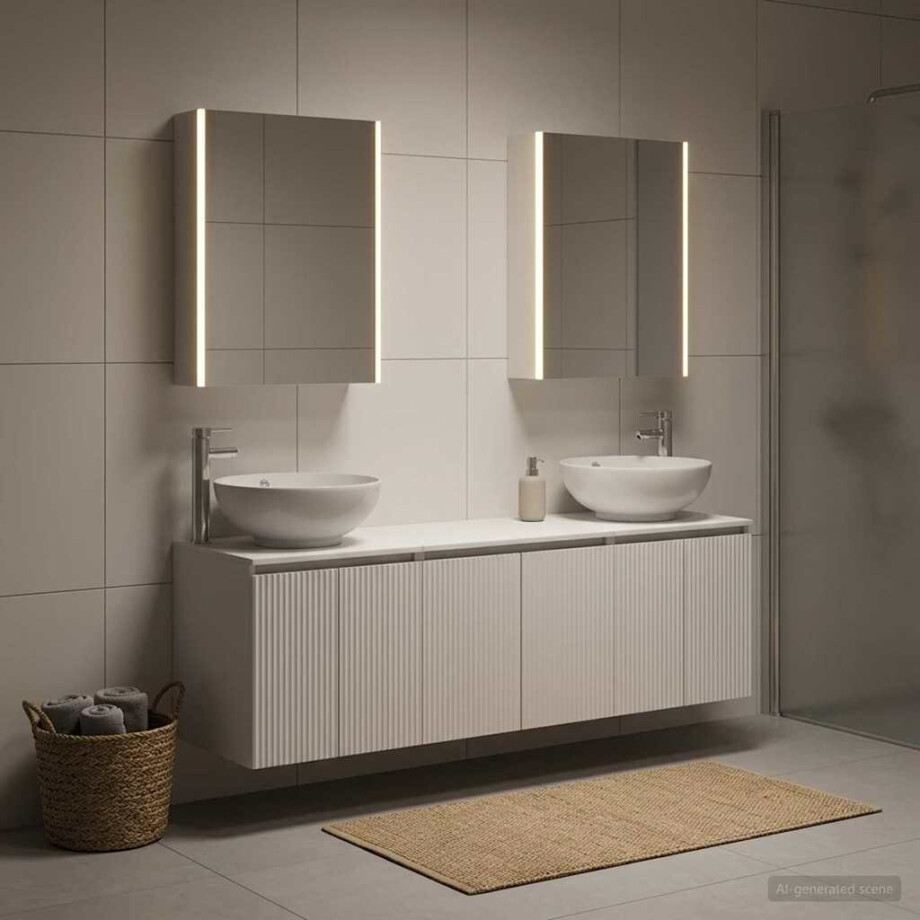vidaXL Badkamerkastenset 5 st Wit Bewerkt hout vidaXL Badkamerkastenset 5 st Wit Bewerkt hout afbeelding 1