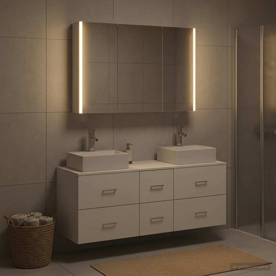 vidaXL Badkamermeubelset 4 st Wit Bewerkt hout en glas vidaXL Badkamermeubelset 4 st Wit Bewerkt hout en glas afbeelding 1