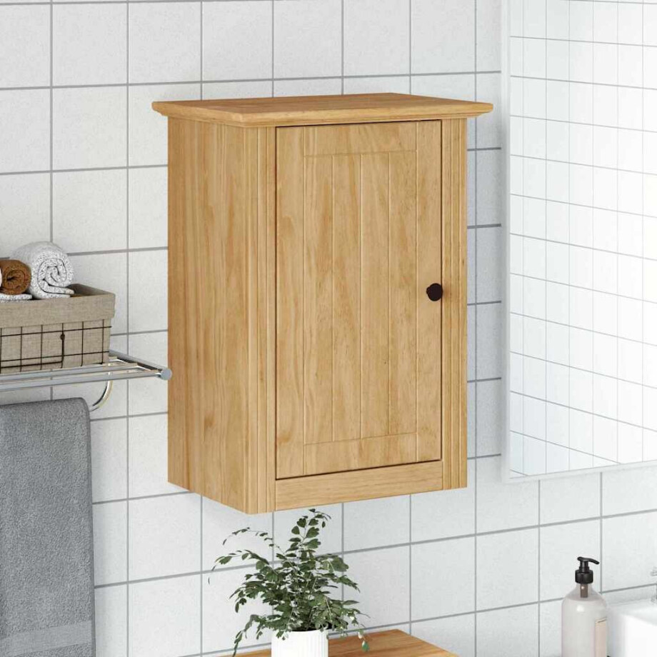 vidaXL Badkamer wandkast BODO Honingbruin 44 x 30 x 60 cm Bewerkt hout afbeelding 1