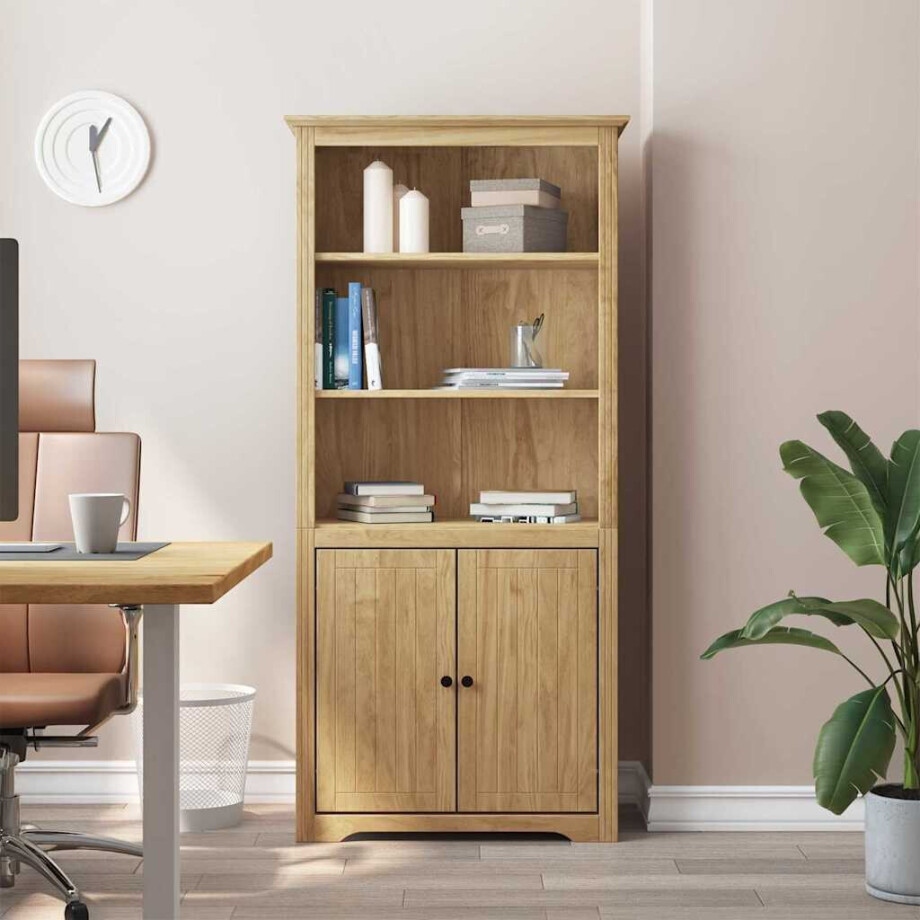 vidaXL Boekenkast BODO Honingbruin 82 x 40 x 173 cm Bewerkt hout afbeelding 1
