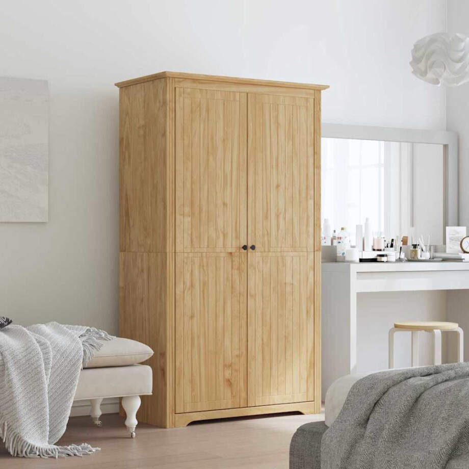 vidaXL Kledingkast BODO Honingbruin 53,5 x 99 x 173 cm Bewerkt hout afbeelding 1
