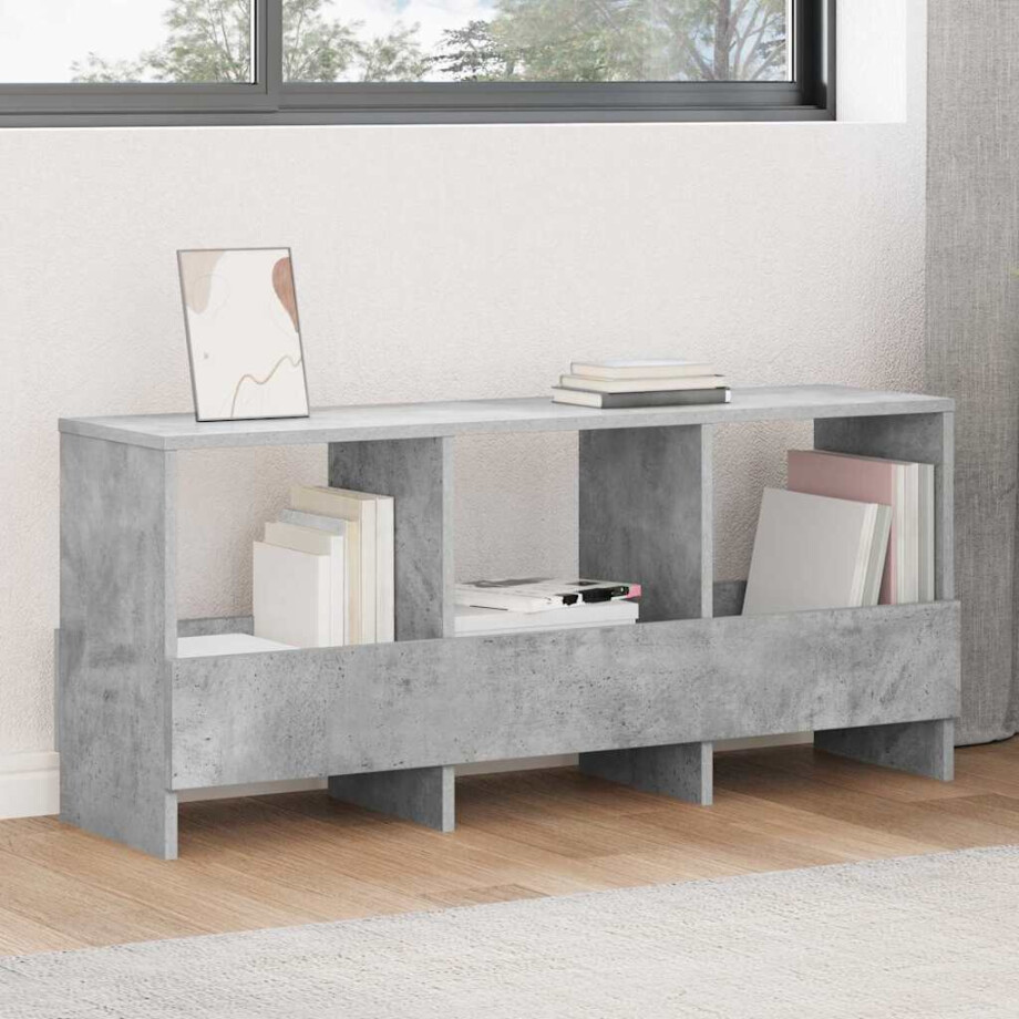 vidaXL Tijdschrift Rek Beton Grijs 102 x 30 x 45 cm vidaXL Tijdschrift Rek Beton Grijs 102 x 30 x 45 cm afbeelding 1