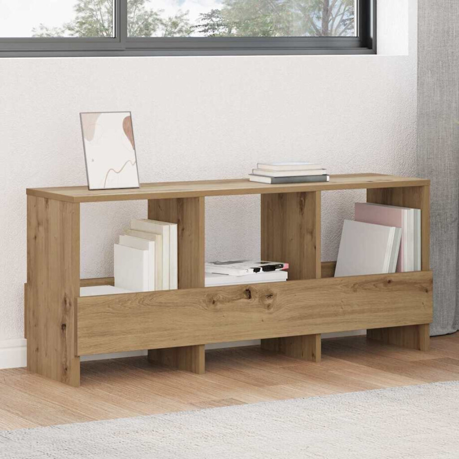 vidaXL Tijdschrift Rek Artisan Eiken 102 x 30 x 45 cm vidaXL Tijdschrift Rek Artisan Eiken 102 x 30 x 45 cm afbeelding 1