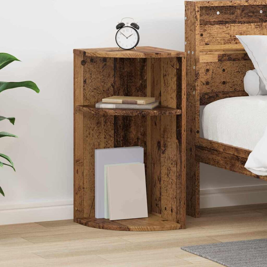 vidaXL Bijzettafel Oudhout 29,6 x 29,6 x 60 cm Bewerkt hout vidaXL Bijzettafel Oudhout 29,6 x 29,6 x 60 cm Bewerkt hout afbeelding 1