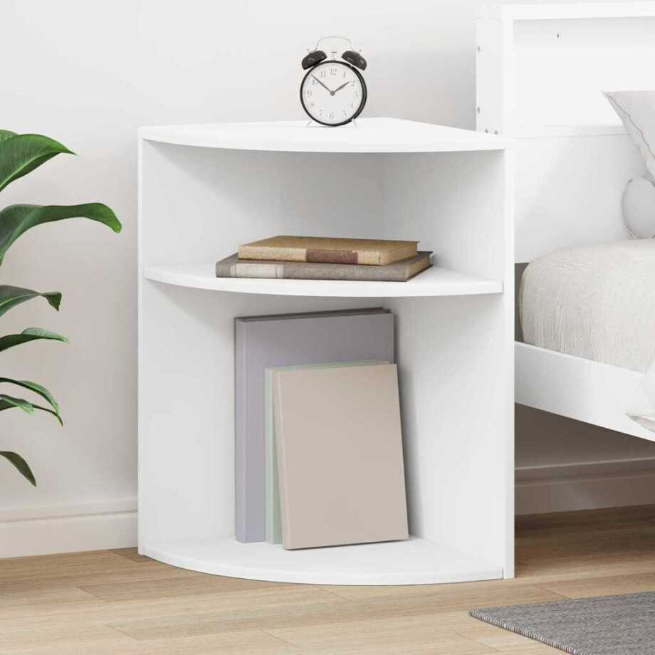 vidaXL Bijzettafel Wit 39,7 x 39,7 x 60 cm Bewerkt hout vidaXL Bijzettafel Wit 39,7 x 39,7 x 60 cm Bewerkt hout afbeelding 1