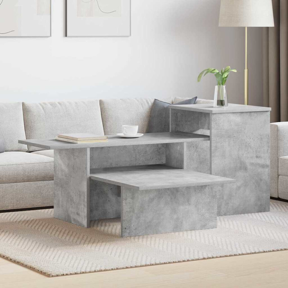 vidaXL Wandtafel Beton Grijs 91,5 x 35 x 38,5 cm Bewerkt hout vidaXL Wandtafel Beton Grijs 91,5 x 35 x 38,5 cm Bewerkt hout afbeelding 1