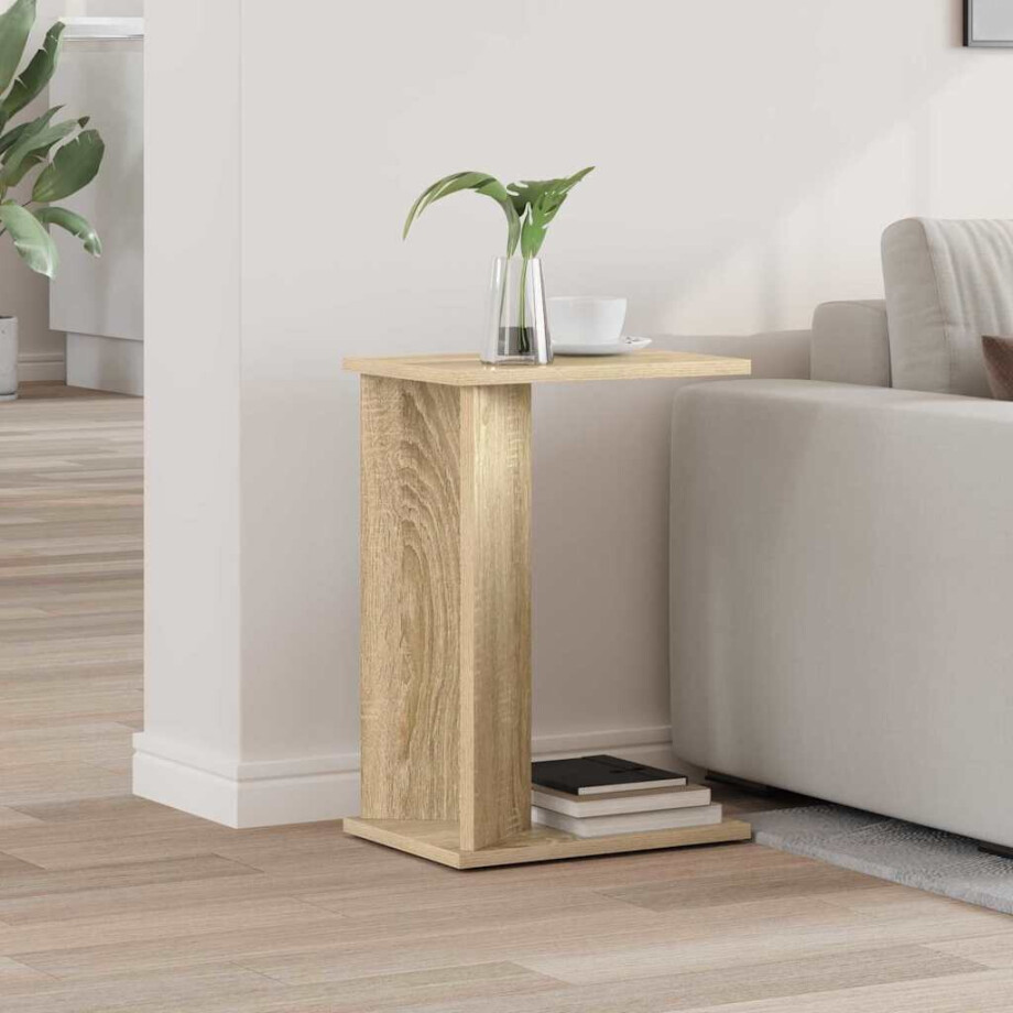 vidaXL Bijzettafel Sonoma Eiken 35 x 25 x 50 cm Bewerkt hout vidaXL Bijzettafel Sonoma Eiken 35 x 25 x 50 cm Bewerkt hout afbeelding 1