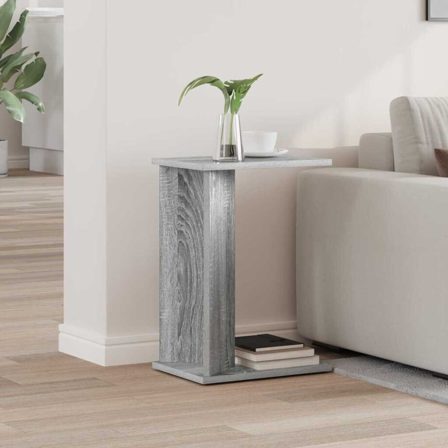 vidaXL Bijzettafel Grijs Sonoma 35 x 25 x 50 cm Bewerkt hout afbeelding 1