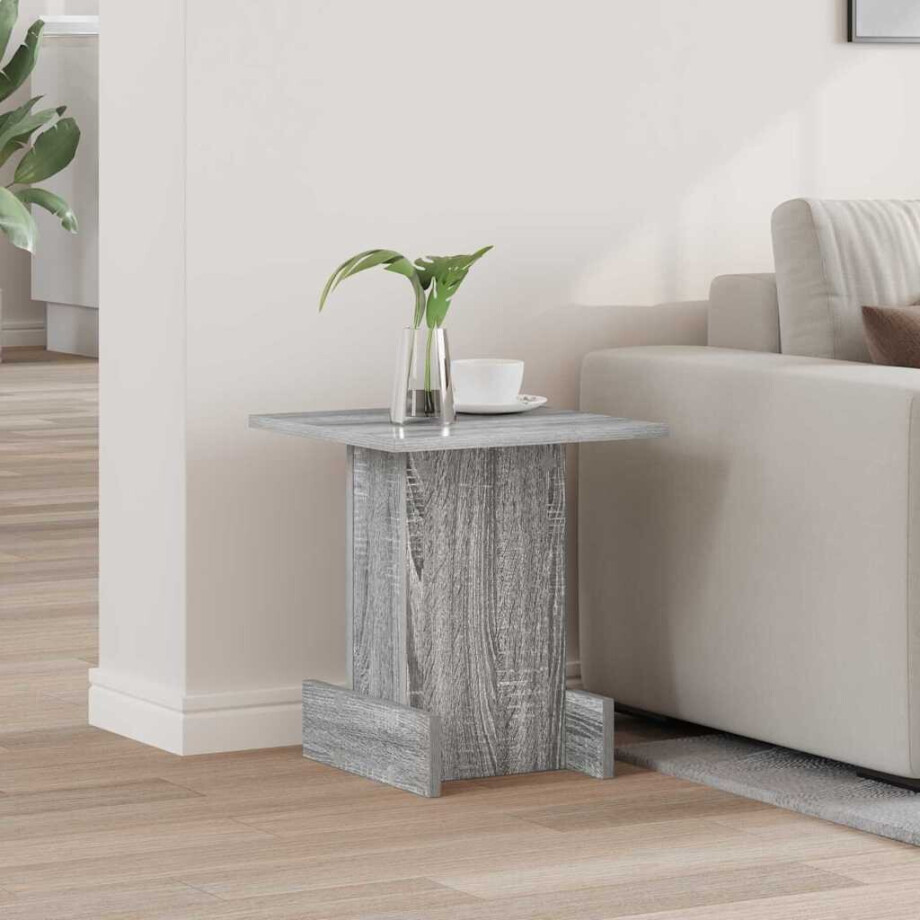 vidaXL Bijzettafel Grijs Sonoma 35,5 x 35 x 40 cm Bewerkt hout afbeelding 1