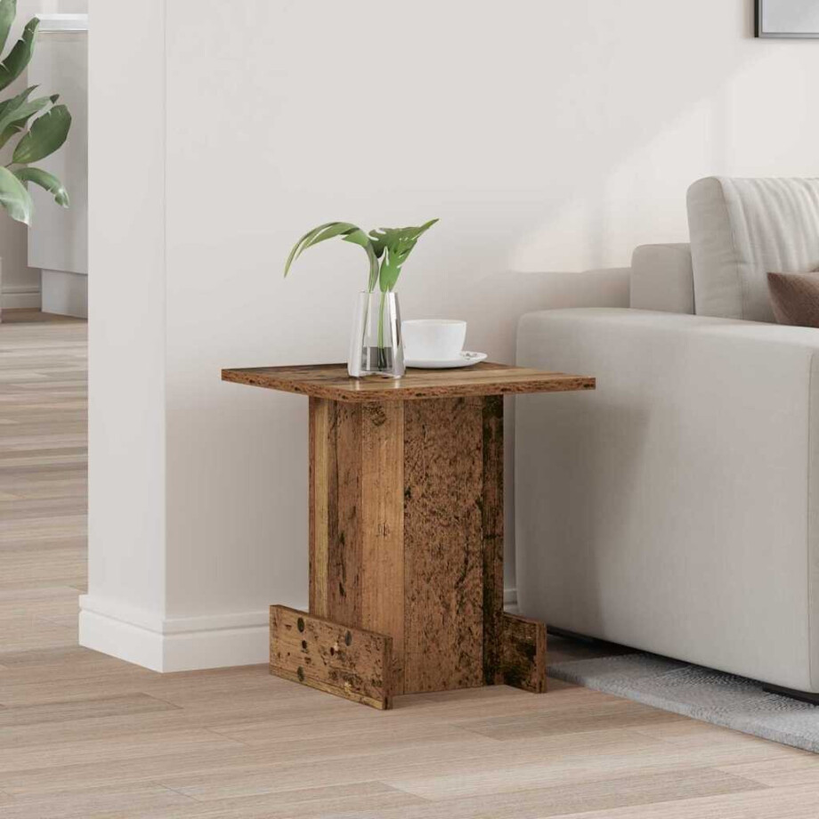 vidaXL Bijzettafel Oudhout 35,5 x 35 x 40 cm Bewerkt hout vidaXL Bijzettafel Oudhout 35,5 x 35 x 40 cm Bewerkt hout afbeelding 1