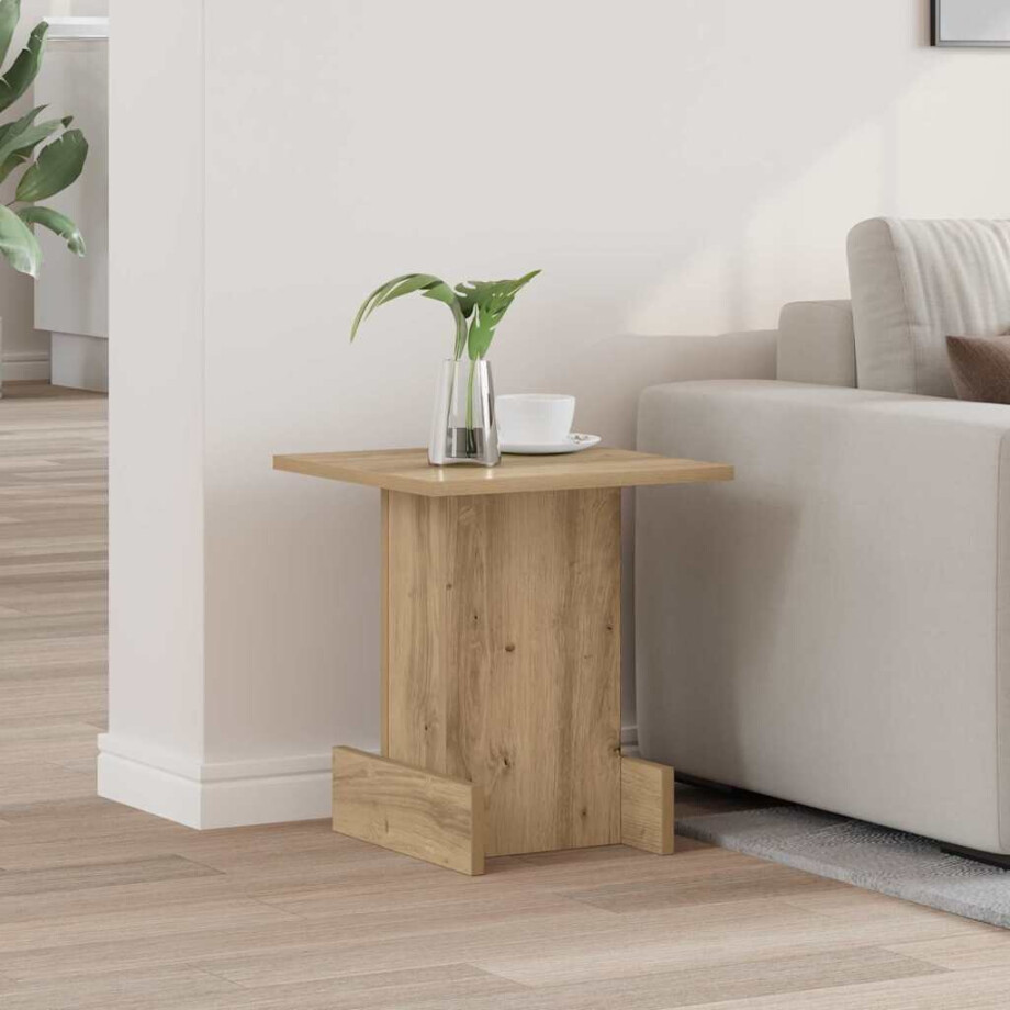 vidaXL Bijzettafel Artisan Eiken 35,5 x 35 x 40 cm Bewerkt hout vidaXL Bijzettafel Artisan Eiken 35,5 x 35 x 40 cm Bewerkt hout afbeelding 1
