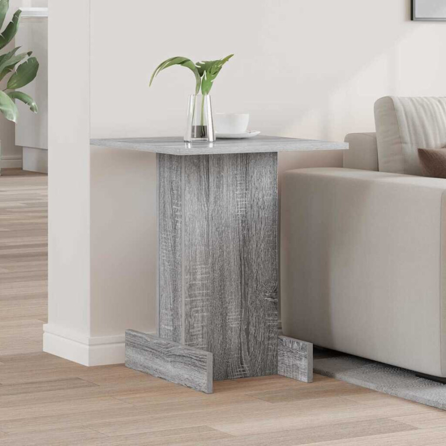 vidaXL Bijzettafel Grijs Sonoma 44,5 x 45 x 55 cm Bewerkt hout afbeelding 1