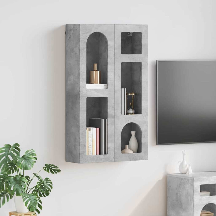 vidaXL Hangkast ELST Beton Grijs 59 x 20 x 100 cm Bewerkt hout vidaXL Hangkast ELST Beton Grijs 59 x 20 x 100 cm Bewerkt hout afbeelding 1