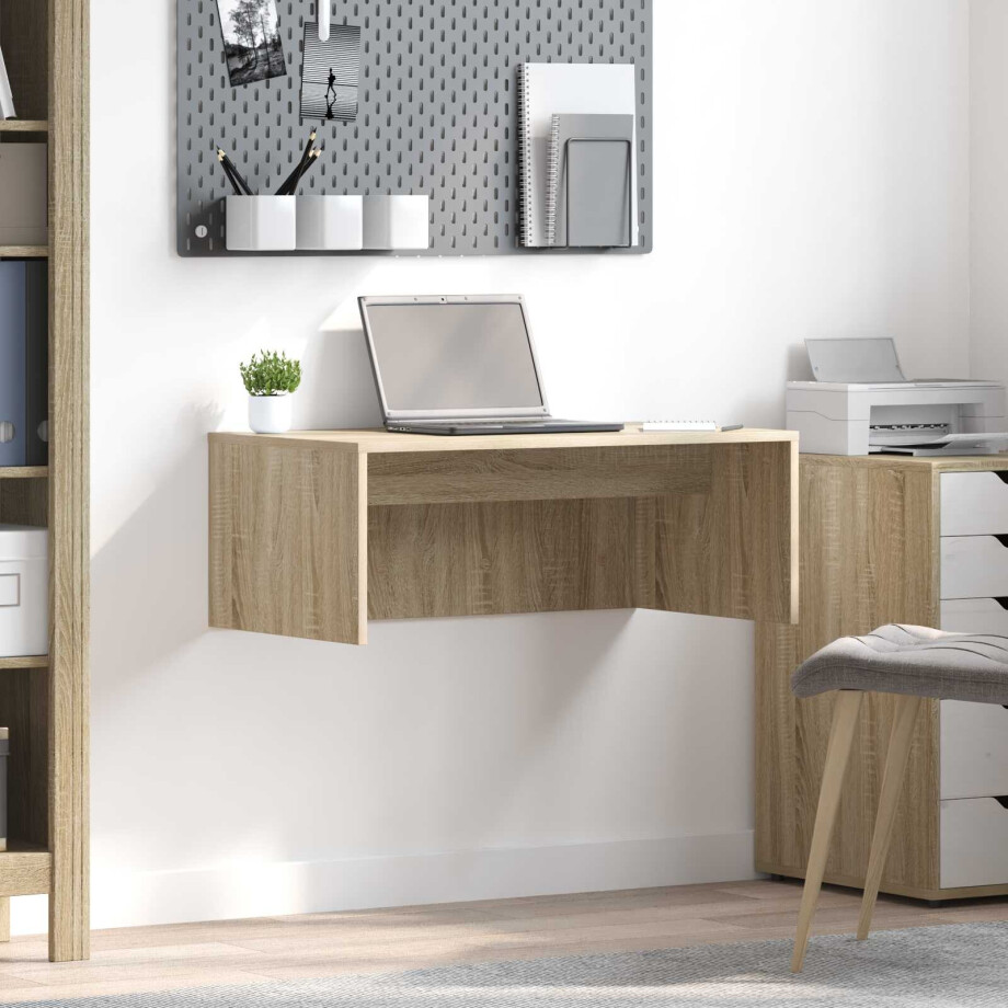 vidaXL wandbureau Sonoma Eiken 80 x 45 x 30 cm vidaXL wandbureau Sonoma Eiken 80 x 45 x 30 cm afbeelding 1