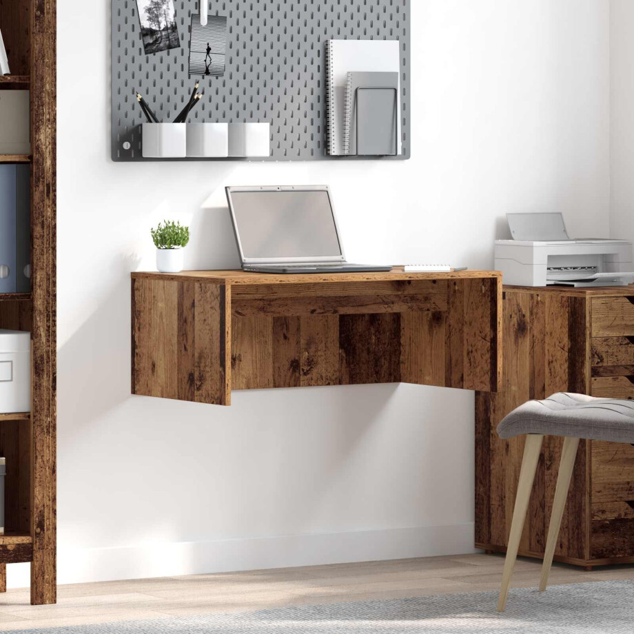 vidaXL Wandbureau Wandgemonteerd Oud Hout 80 x 45 x 30 cm Bewerkt hout vidaXL Wandbureau Wandgemonteerd Oud Hout 80 x 45 x 30 cm Bewerkt hout afbeelding 1