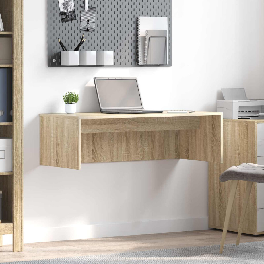vidaXL Wandbureau Sonoma Eiken 100 x 45 x 30 cm Bewerkt hout vidaXL Wandbureau Sonoma Eiken 100 x 45 x 30 cm Bewerkt hout afbeelding 1