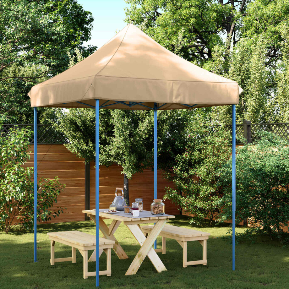 vidaXL Partytent Beige 200 x 200 x 306 cm Oxford Stof vidaXL Partytent Beige 200 x 200 x 306 cm Oxford Stof afbeelding 1