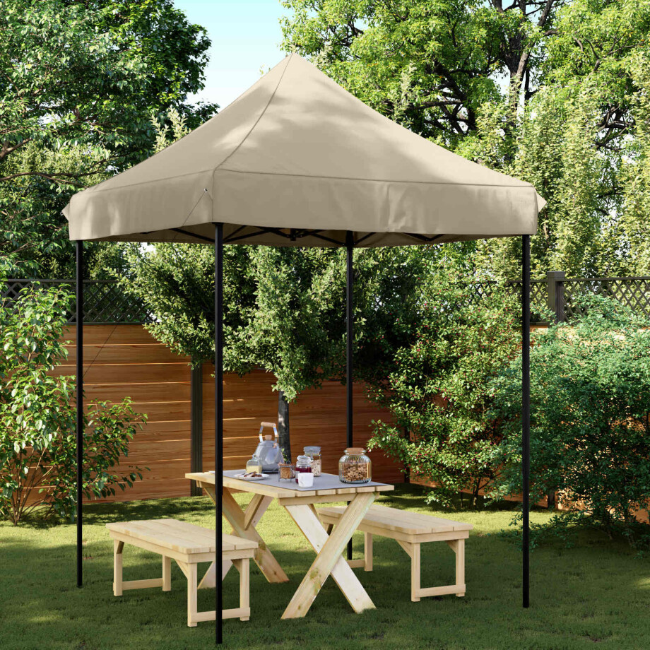 vidaXL Partytent Taupe 200 x 200 x 306 cm Oxford Stof afbeelding 1