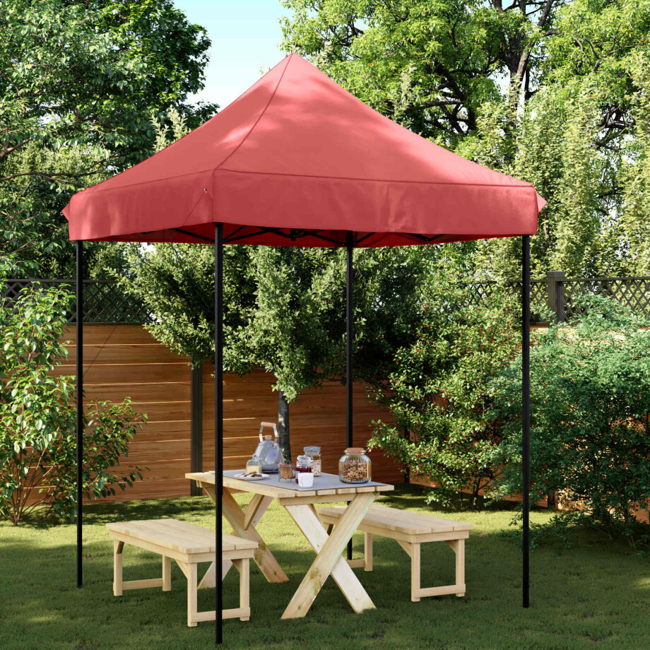 vidaXL Partytent Bordeauxrood 200 x 200 x 306 cm Oxford Stof afbeelding 1