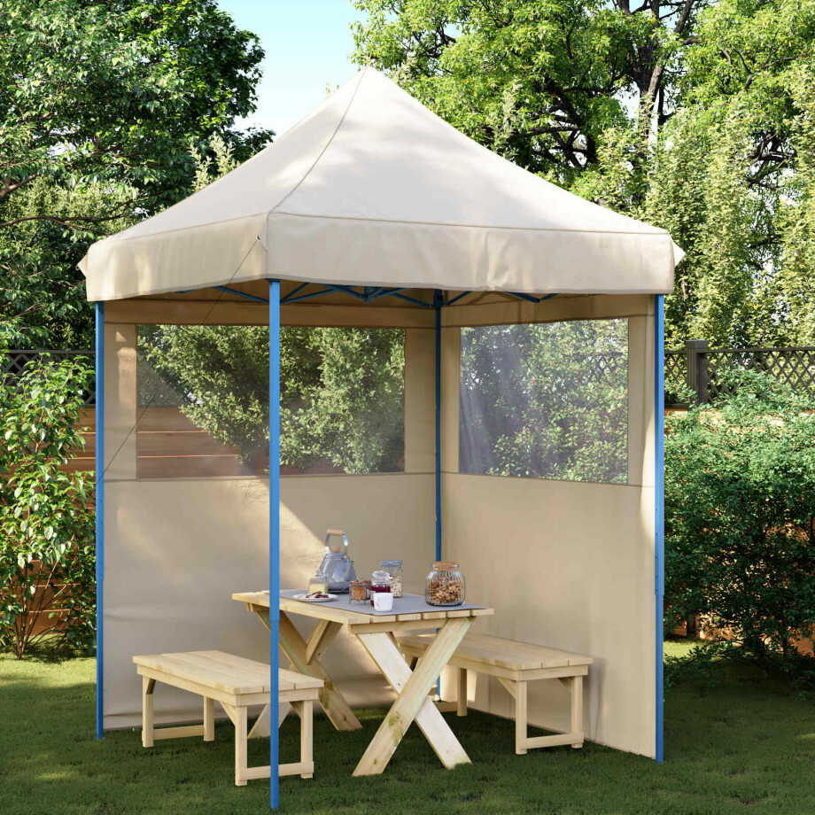 vidaXL Partytent Beige 200 x 200 x 306 cm Oxford Stof vidaXL Partytent Beige 200 x 200 x 306 cm Oxford Stof afbeelding 1