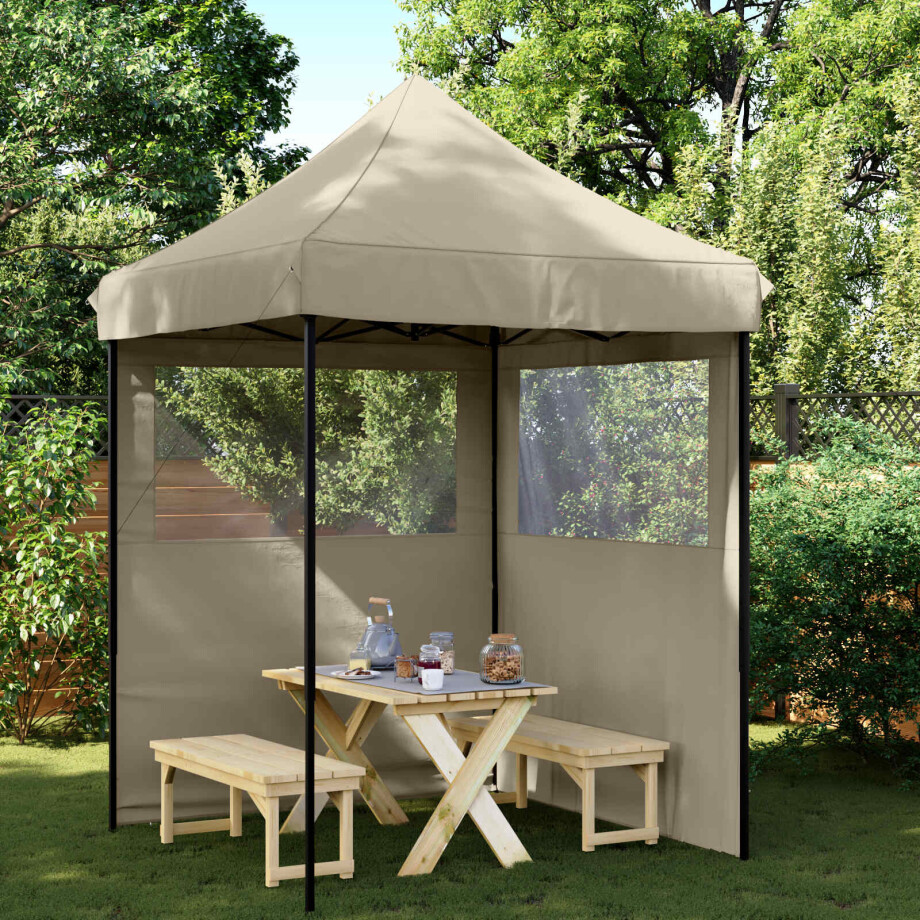 vidaXL Partytent Taupe 200 x 200 x 306 cm Oxford Stof afbeelding 1