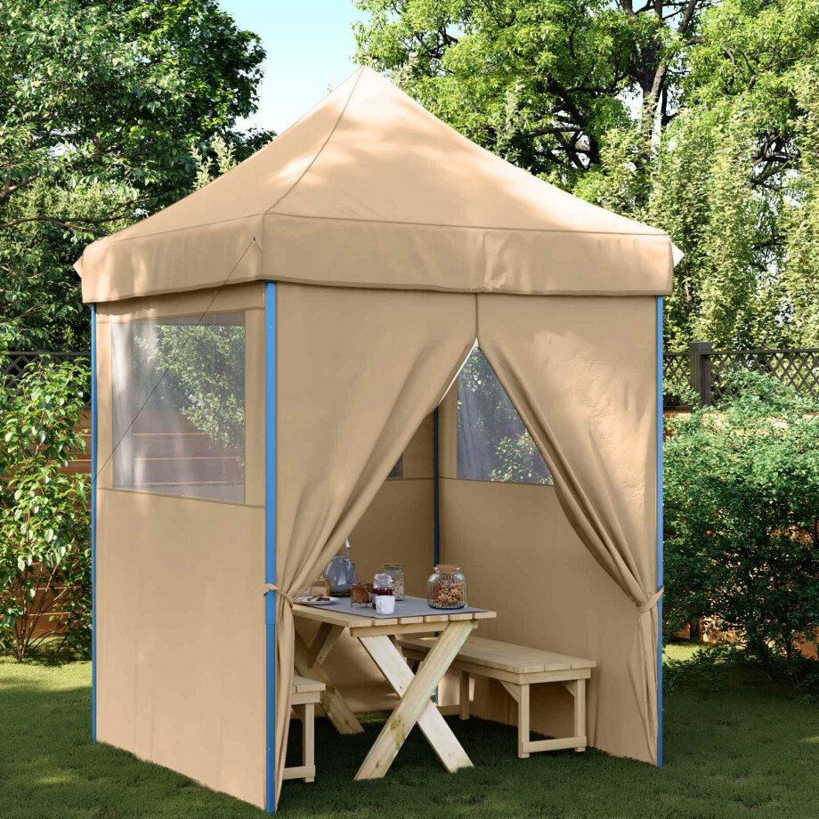 vidaXL Partytent Beige 200 x 200 x 306 cm Oxford Stof afbeelding 1