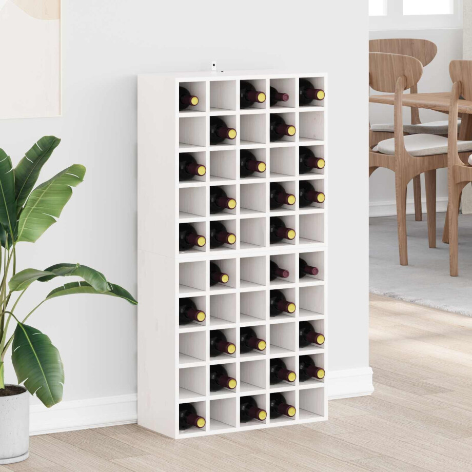 vidaXL Wijnrek 2 pcs Wit 56 x 25 x 56 cm Massief grenenhout vidaXL Wijnrek 2 pcs Wit 56 x 25 x 56 cm Massief grenenhout afbeelding 1